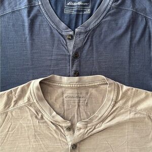 Eddie Bauer Men’s M Henley Bundle – Legend Wash – Soft Cotton – 25% Off